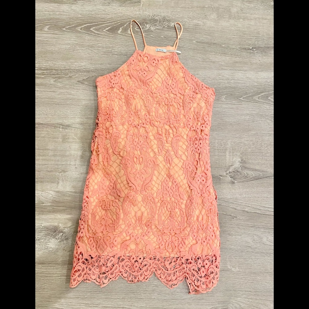 Peach Lace Dress